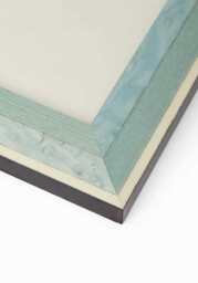 "Beautiful Blue Marquetry Photo Frame with White Stripe 6x4""" - thumbnail 3