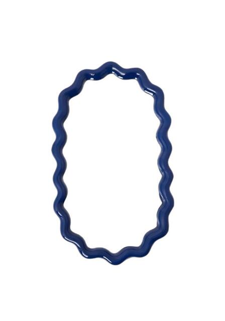 Wavey Mirror in Blue Oval - image 1