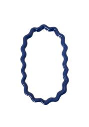 Wavey Mirror in Blue Oval - thumbnail 1