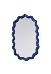 Wavey Mirror in Blue Oval