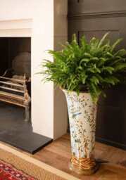 Oversized Cloisonné-Style Vase with Hand Painted Bird Motif - thumbnail 2