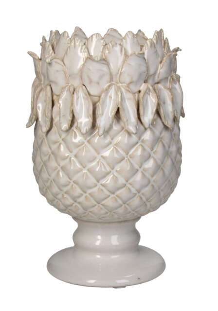 White Pineapple Vase - Hand Crafted, Playful and Minimal - image 1