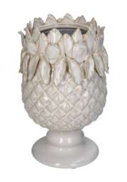 White Pineapple Vase - Hand Crafted, Playful and Minimal - thumbnail 5