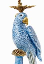 Enamelled Pretty Polly Parrot Candlestick - Right - thumbnail 3