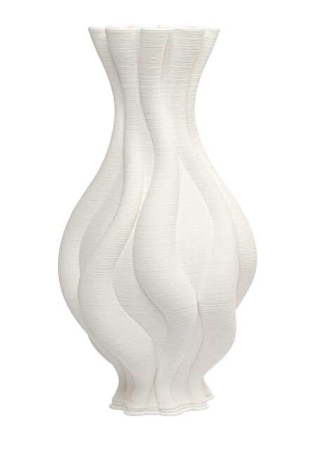 Emilie White Twisted Ceramic Vase - image 1