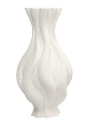 Emilie White Twisted Ceramic Vase - thumbnail 1