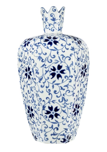 Alice Modern Chinese Blue and White Bottle Delft Vase - image 1