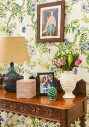 Rattan Tissue Box Cover - Pink - thumbnail 2