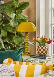 Penny Ribbed Lamp - Mustard - thumbnail 2