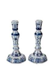 Rijksmuseum Delft Blue and White Candle Holders (Pair) - thumbnail 1