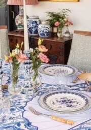 Rijksmuseum Delft Blue and White Candle Holders (Pair) - thumbnail 2