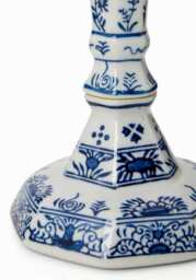 Rijksmuseum Delft Blue and White Candle Holders (Pair) - thumbnail 4