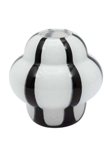 Amelia Zebra Black and White Striped Vase - image 1