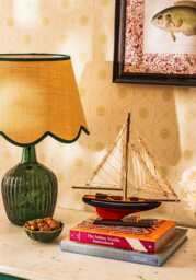 Green Petal Jute Scallop Lampshade - thumbnail 5