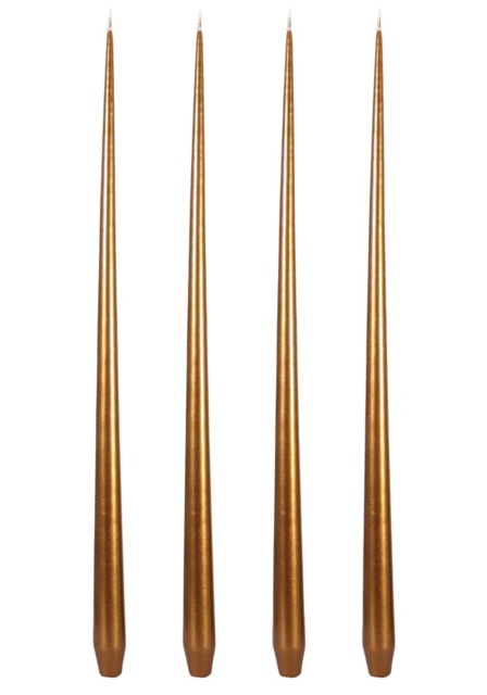 Aurora Tall Slender Taper Candles - Gold - image 1