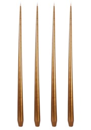 Aurora Tall Slender Taper Candles - Gold - thumbnail 1