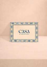 "Light Blue Mosaic Marquetry Photo Frame 6x4""" - thumbnail 1