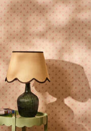Chocolate Brown Jute Scallop Lampshade - thumbnail 1