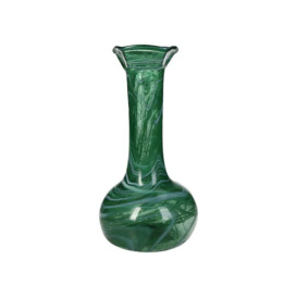 Green Marbled Bud Vase