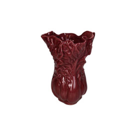 Maroon Coloured Cabbage Leaf Vase