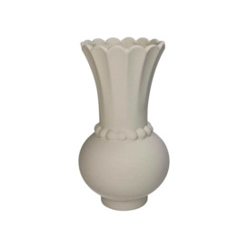 Timeless Ivory Vase with Bobbin Accent