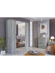 "Prague Graduated Bedside Cabinet Grey Elegant and Spacious Bedroom " - thumbnail 5