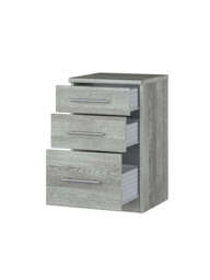 "Prague Graduated Bedside Cabinet Grey Elegant and Spacious Bedroom " - thumbnail 4