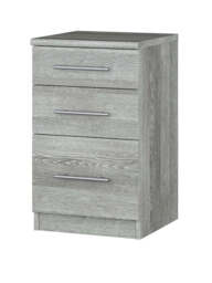 "Prague Graduated Bedside Cabinet Grey Elegant and Spacious Bedroom " - thumbnail 3
