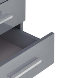"Prague Gloss 5 + 5 Wide Chest of Drawers Grey Gloss Elegant and Spacious Bedroom " - thumbnail 6
