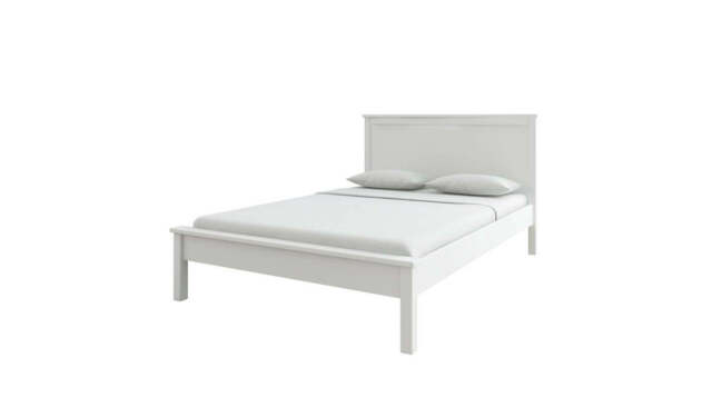 "Brooklyn Double Wooden Bed Frame White Easy Assembly Bedroom Furniture "