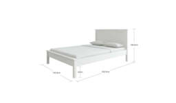 "Brooklyn Double Wooden Bed Frame White Easy Assembly Bedroom Furniture " - thumbnail 3