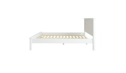 "Brooklyn Double Wooden Bed Frame White Easy Assembly Bedroom Furniture " - thumbnail 5