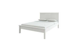 "Brooklyn Double Wooden Bed Frame White Easy Assembly Bedroom Furniture " - thumbnail 1