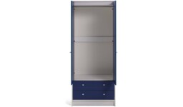 "Malibu Kids 2 Door 2 Drawer Wardrobe White  Blue Childrens Bedroom " - thumbnail 6