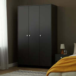 "Seville 3 Door Wardrobe Anthracite Sleek and Stylish Bedroom Storage " - thumbnail 3