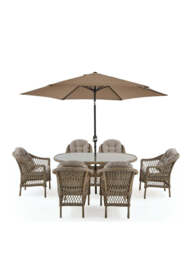 "Venice 6 Seater Dining Set Modern and Comfortable Outdoor Furniture " - thumbnail 3