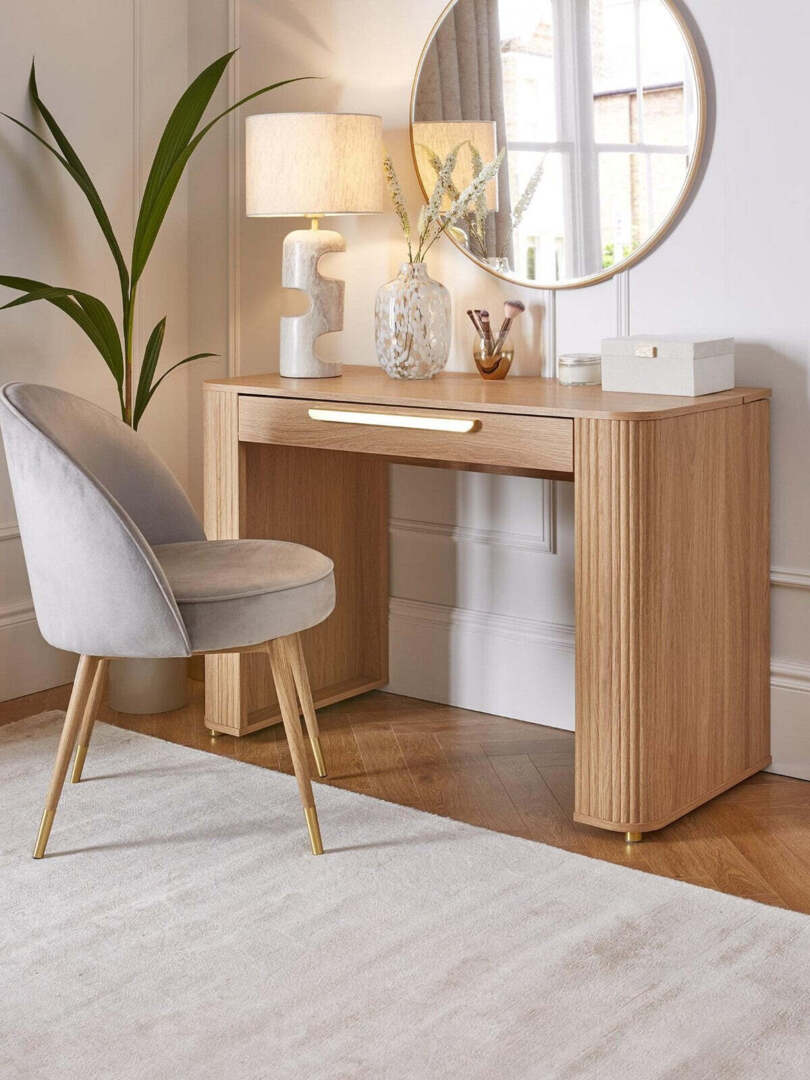 Carina Dressing Table Oak Stylish and Spacious Bedroom Storage Solution "  by Cheap Furniture Warehouse | uFurnish.com