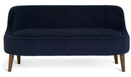 "Habitat Beckett Fabric 2 Seater Sofa - Navy " - thumbnail 1