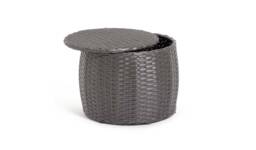 Habitat 2 Seater Wicker Barrel Bistro Set Charcoal Stylish and Cozy Outdoor Set - thumbnail 5