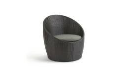 Habitat 2 Seater Wicker Barrel Bistro Set Charcoal Stylish and Cozy Outdoor Set - thumbnail 4