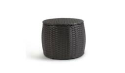 Habitat 2 Seater Wicker Barrel Bistro Set Charcoal Stylish and Cozy Outdoor Set - thumbnail 3