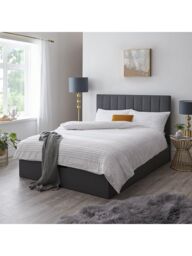 "Nova Faux Leather Ottoman Double Bed Frame Grey Elegant Durable Bedroom Solution " - thumbnail 1