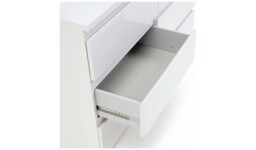"Jenson 6 Drawer Chest White Gloss Storage Organiser Bedroom Furniture " - thumbnail 6