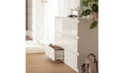 "Jenson 6 Drawer Chest White Gloss Storage Organiser Bedroom Furniture " - thumbnail 3