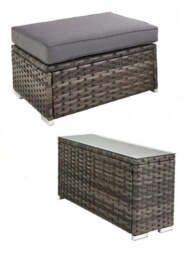 "Aruba 2-Seater Modular Sofa Set Garden Furniture Grey Durable and Cozy " - thumbnail 5