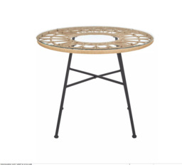Madrid Cane Effect 4-Seater Dining Set Natural Stylish Comfortable Outdoor Set - thumbnail 5