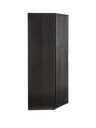 "Panama Corner Wardrobe Black - Space Saving Storage - Bedroom Organiser " - thumbnail 5
