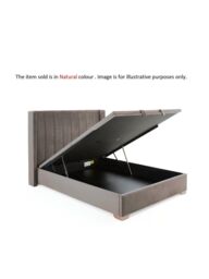 Dakota Velvet Ottoman Storage King Bed Natural Elegant and Spacious Bed Solution - thumbnail 2