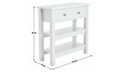 "Winchester 1 Drawer Console Table Cream Hallway Entryway Furniture Storage " - thumbnail 3