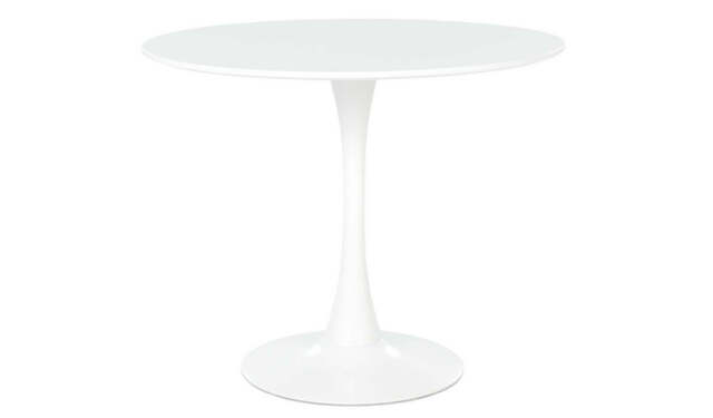 "Habitat Tulip 4 Seater Round Dining Table White Modern Kitchen Furniture "